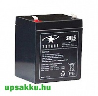 7 Stars SHL5 5Ah 12V UPS akkumulátor (long-life + high-rate, 10év várható élettartam + nagy kisütőáram)