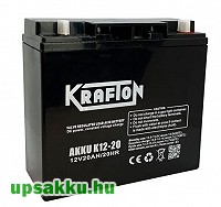 Krafton K12-20 20Ah 12V UPS akkumulátor  (<b>2 db</b> szükséges)