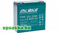 PK Bike 6-DZM-20 22Ah 12V ciklikus akkumulátor (pl. elektromos kerékpárhoz) (1 db)