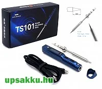  TS101 nyílt forráskódú intelligens forrasztópáka, kék burkolattal, B2 heggyel