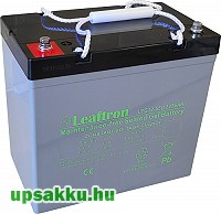 Leaftron LTG 55Ah 12V gél-zselés UPS és ciklikus akkumulátor (long-life, 10év) 