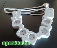   SRG5UF 5-ös túlfeszültség-védő-elosztó fehér (hajtogatható)