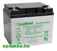 Leaftron LTG 40Ah 12V gél-zselés UPS és ciklikus akkumulátor (long-life, 10év)