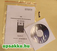 Effekta ME1000 / ME1500 német használati, Powershut CD, biztosíték