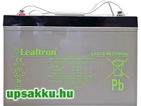 Leaftron LTG 90Ah 12V gél-zselés UPS és ciklikus akkumulátor (long-life, 10év) 