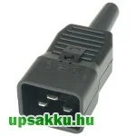 Csatlakozó 16A IEC C20 apa