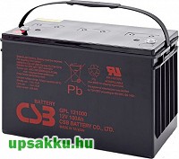 CSB GPL 100Ah 12V UPS akkumulátor GPL121000 (long-life, 10-12 év várható élettartam) (1 db)