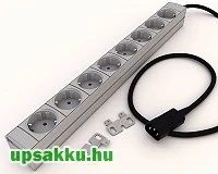 DI-STRIP Compact 8-as rackbe is szerelhető C14 - Schuko elosztósáv DI-STRIP Compact 8-as rackbe is szerelhető C14 - Schuko elosztósáv