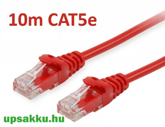Kábel Equip LAN/Ethernet/UTP patch kábel 10m CAT5e 26AWG RJ45 piros (825426)